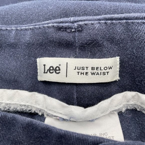 Lee Women's Just Below The Waist Straight Leg Pants Size 14M Navy Blue - Picture 3 of 11